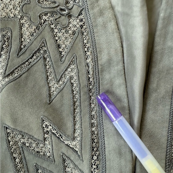 Ralph Lauren Collection Purple Label Suede Jacket Lace Detail Rare - Picture 15 of 15